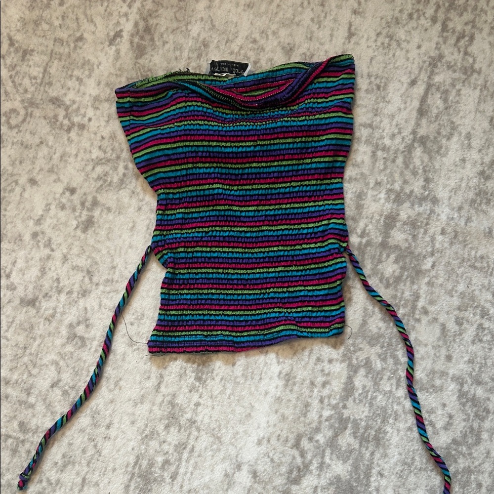 Colorful Striped Knit Top